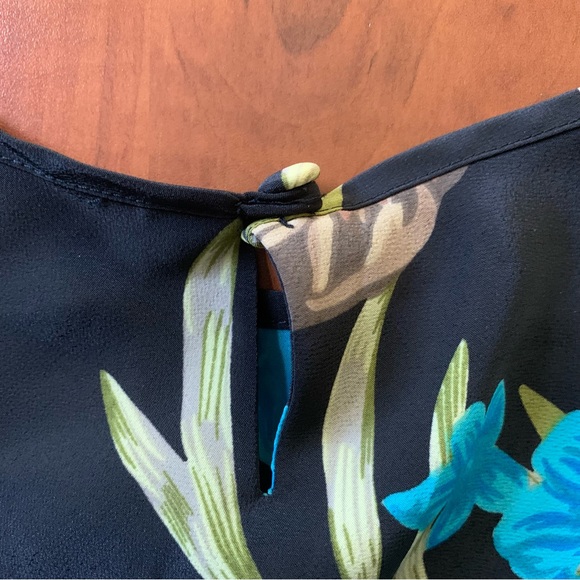 Jessica Size 8 Black and Blue Floral Dress - Picture 5 of 8